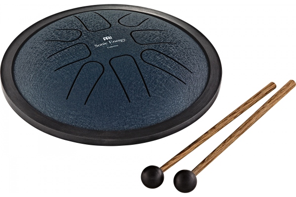 Small Steel Tongue Drum G Minor 7 Blue