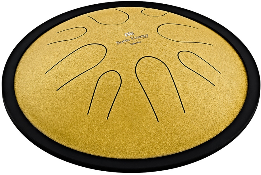 Meinl Sonic Energy 10'' Compact Steel Tongue Drum, D Minor, 8 Notes, 432 Hz, Gold