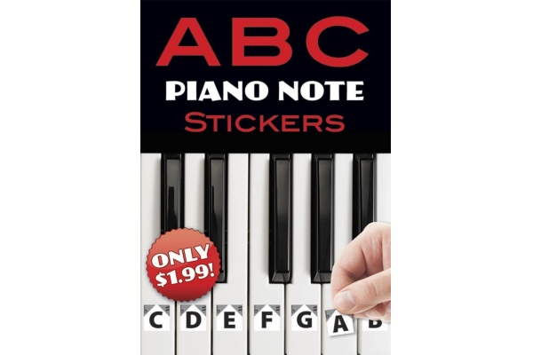 A B C Piano Note Stickers