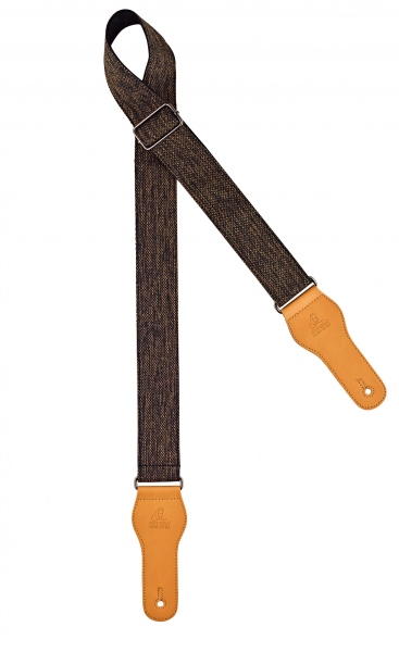 Ortega cotton ukulele strap - coal colored