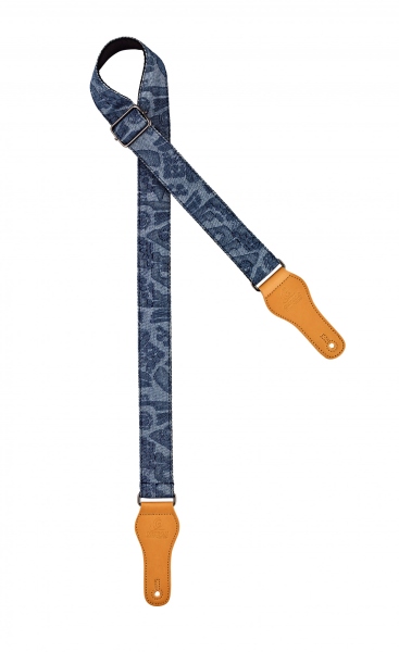 Ortega denim ukulele strap - blue