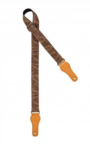 Ortega denim ukulele strap - brown