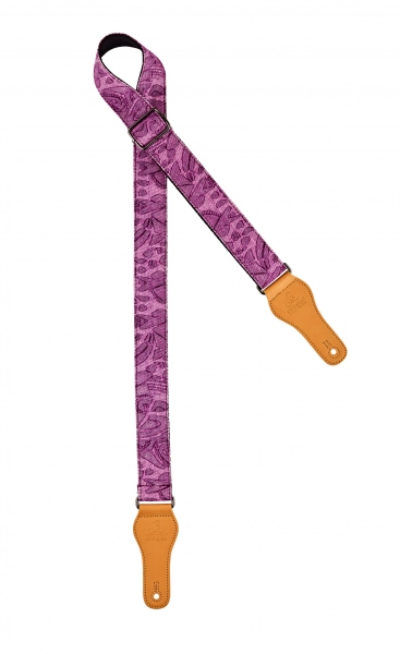 Ortega denim ukulele strap - purple