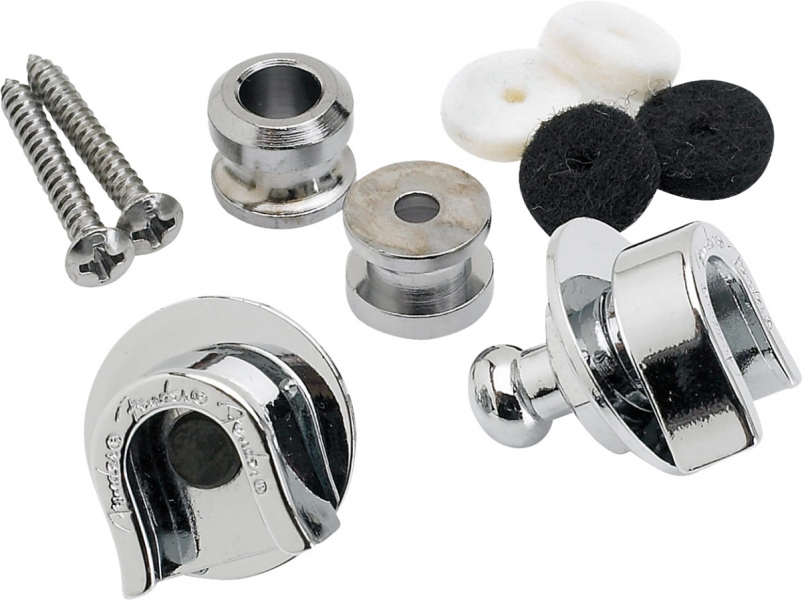 Fender Strap Locks and Buttons Set Chrome