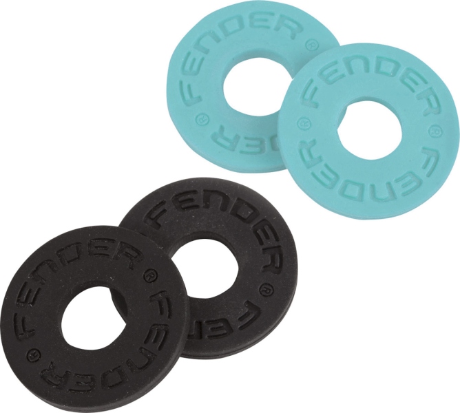 Fender Strap Blocks 4-Pack Black (2) and Daphne Blue (2)