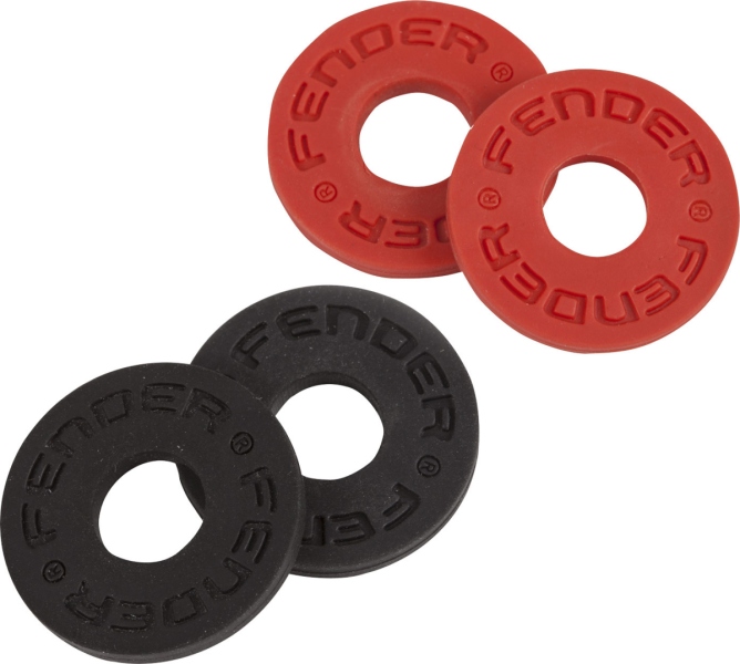 Fender Strap Blocks 4-Pack Black (2) and Red (2)