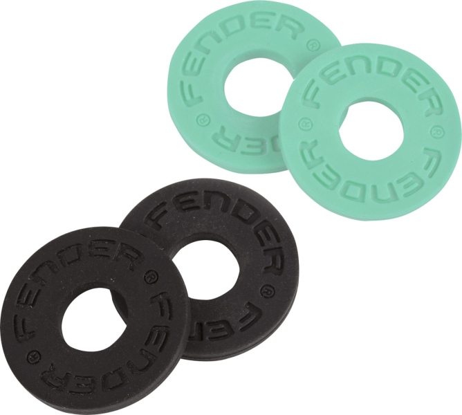 Fender Strap Blocks 4-Pack Black (2) and Surf Green (2)