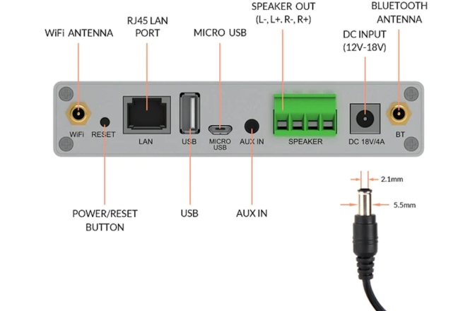 Streamer audio cu amplificare Rakoit Arylic A30+ Streamer LAN /Wi-Fi /Bluetooth 2x35W