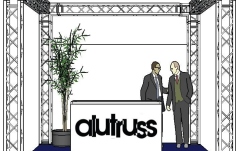 Structură aluminiu  Alutruss Truss set QUADLOCK 6082 square 4x4x3.5m (WxDxH)