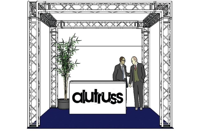 Structură aluminiu  Alutruss Truss set QUADLOCK 6082 square 4x4x3.5m (WxDxH)