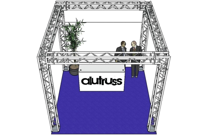 Structură aluminiu  Alutruss Truss set QUADLOCK 6082 square 4x4x3.5m (WxDxH)