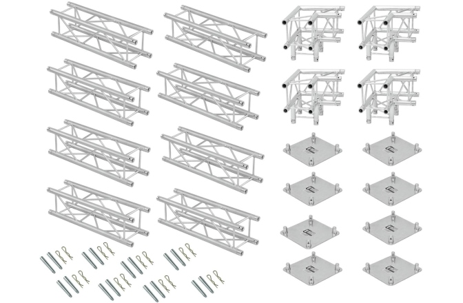 Structură aluminiu  Alutruss Truss set QUADLOCK 6082 square 4x4x3.5m (WxDxH)