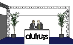 Structură metalică în formă de L Alutruss Truss set QUADLOCK 6082 L-Figure 7x4x3.5m (WxDxH)