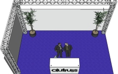 Structură metalică în formă de L Alutruss Truss set QUADLOCK 6082 L-Figure 7x4x3.5m (WxDxH)