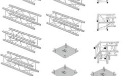Structură metalică în formă de L Alutruss Truss set QUADLOCK 6082 L-Figure 7x4x3.5m (WxDxH)