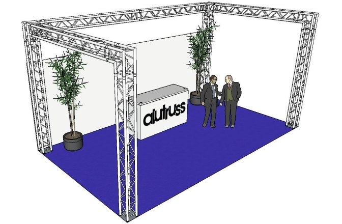 Structură metalică în formă de U Alutruss Truss set QUADLOCK 6082 U-Figure 7x4x3.5m (WxDxH)