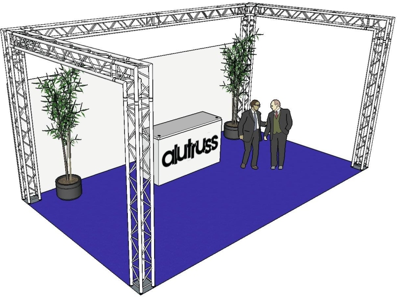 Alutruss Truss set QUADLOCK 6082 U-Figure 7x4x3.5m (WxDxH)