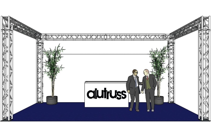 Structură metalică în formă de U Alutruss Truss set QUADLOCK 6082 U-Figure 7x4x3.5m (WxDxH)