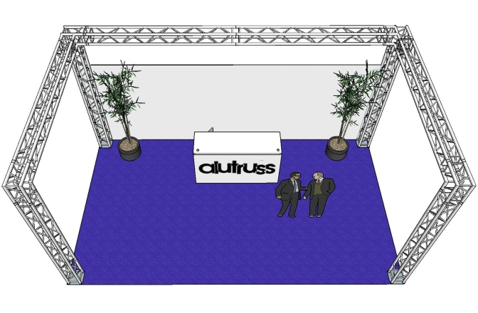 Structură metalică în formă de U Alutruss Truss set QUADLOCK 6082 U-Figure 7x4x3.5m (WxDxH)