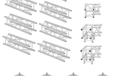 Structură metalică în formă de U Alutruss Truss set QUADLOCK 6082 U-Figure 7x4x3.5m (WxDxH)