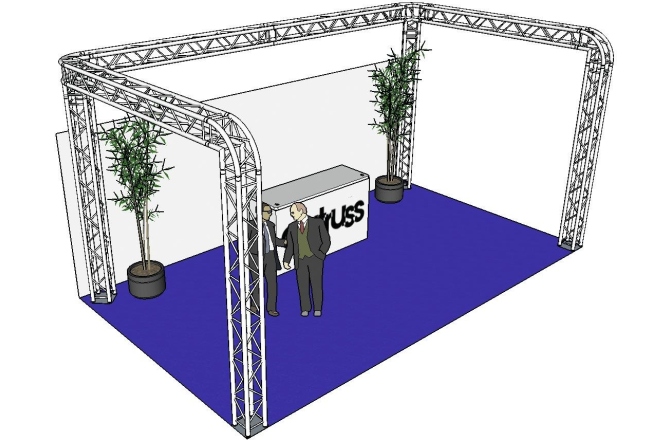 Structură metalică în formă de U Alutruss Truss set QUADLOCK 6082R U-Figure 7x4x3.5m (WxDxH)