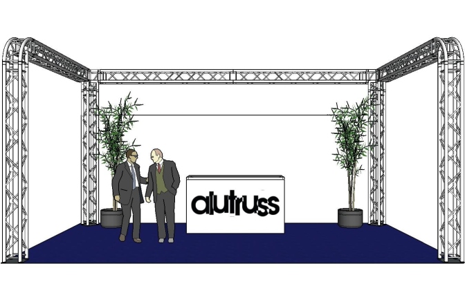 Structură metalică în formă de U Alutruss Truss set QUADLOCK 6082R U-Figure 7x4x3.5m (WxDxH)