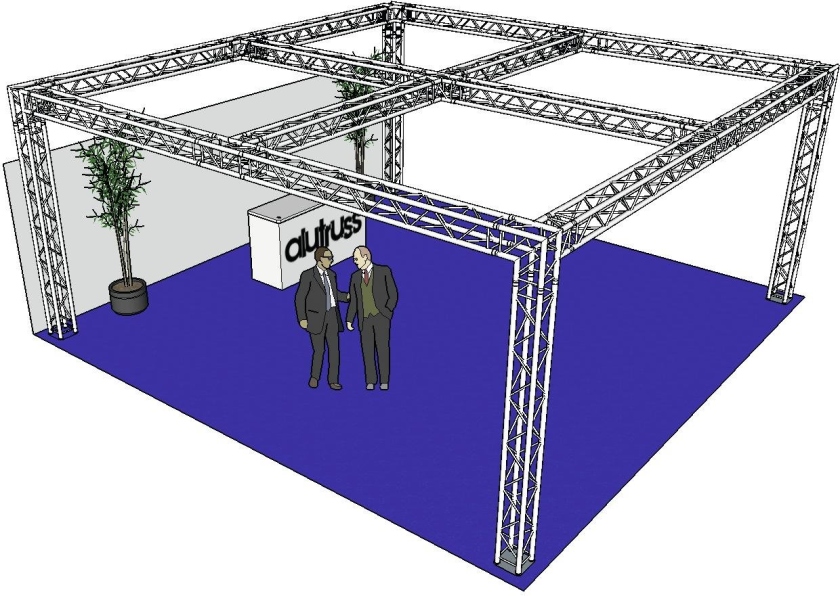 Alutruss Truss set QUADLOCK 6082 square 7.71x7.71x3.5m (WxDxH)