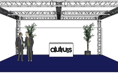 Structura metalica integrala Alutruss Truss set QUADLOCK 6082 square 7.71x7.71x3.5m (WxDxH)