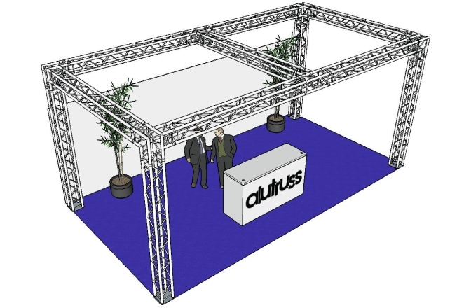 Structură metalică rectangulară Alutruss Truss set QUADLOCK 6082 rectangle 7.71x4x3.5m (WxDxH)