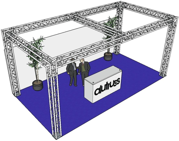 Alutruss Truss set QUADLOCK 6082 rectangle 7.71x4x3.5m (WxDxH)
