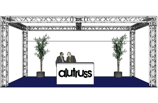 Structură metalică rectangulară Alutruss Truss set QUADLOCK 6082 rectangle 7.71x4x3.5m (WxDxH)