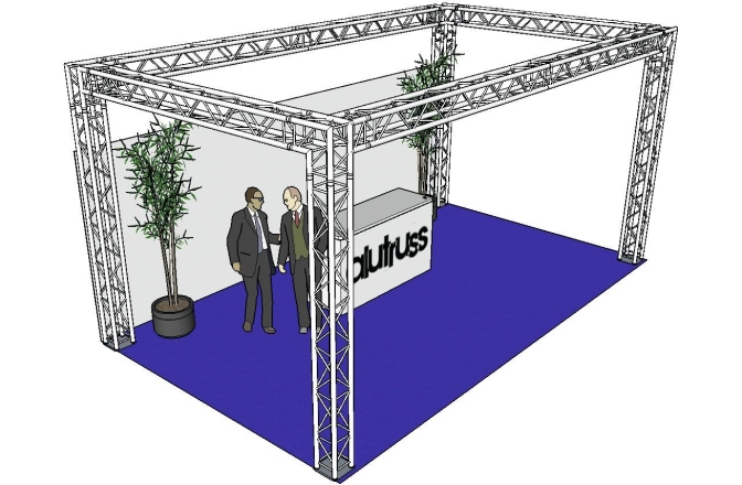 Structură metalică rectangulară Alutruss Truss set QUADLOCK 6082 rectangle 7x4x3.5m (WxDxH)