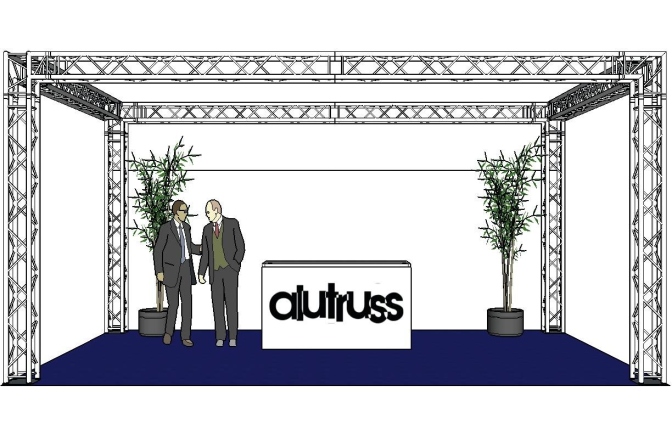 Structură metalică rectangulară Alutruss Truss set QUADLOCK 6082 rectangle 7x4x3.5m (WxDxH)