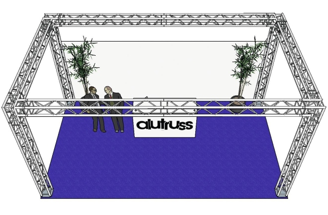 Structură metalică rectangulară Alutruss Truss set QUADLOCK 6082 rectangle 7x4x3.5m (WxDxH)