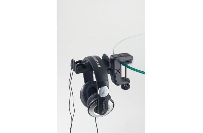 Suport casti audio K&M 16085 headphone holder with table clamp
