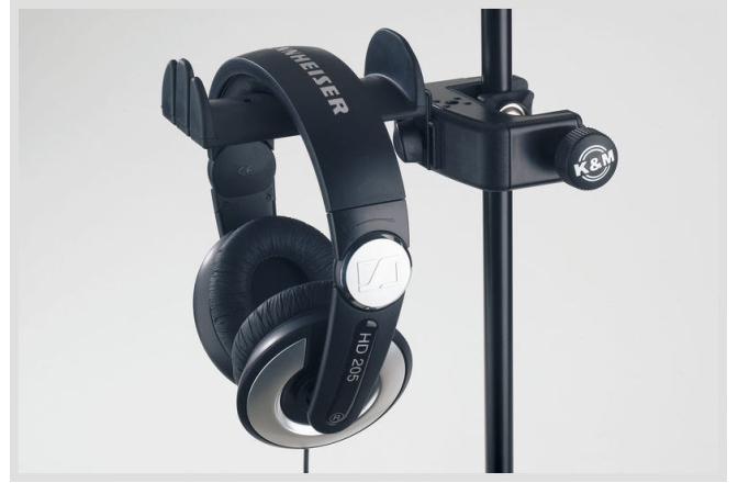 Suport casti audio K&M 16085 headphone holder with table clamp