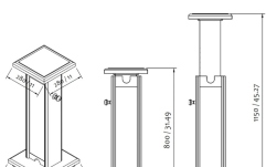 Suport de monitor Zaor Stand Monitor Cherry/Black