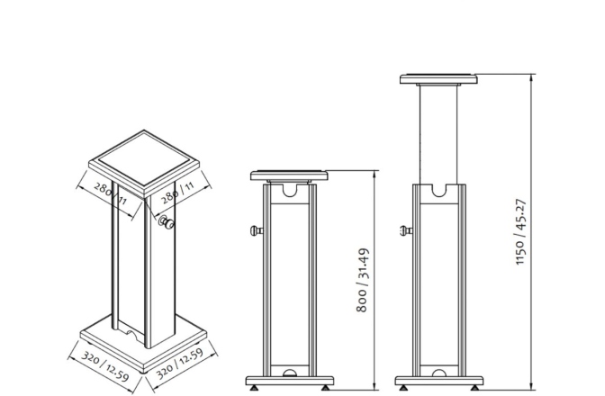 Suport de monitor Zaor Stand Monitor Cherry/Black
