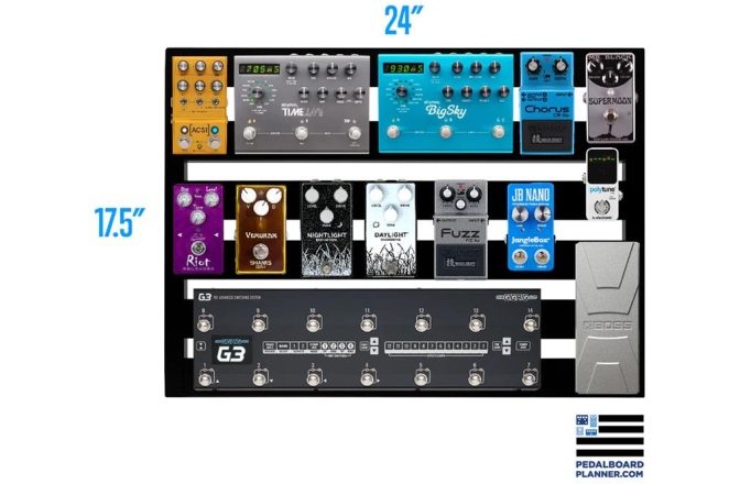 Suport pedale efect Pedaltrain PT-XD24-TC Pedaltrain XD-24 with Tour Case
