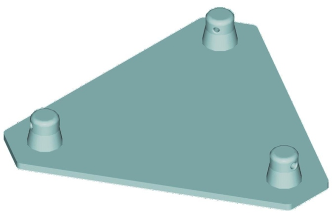 Suport truss în 3 puncte Alutruss DECOLOCK DQ3-BPM Base Plate MALE