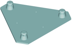 Suport truss în 3 puncte Alutruss DECOLOCK DQ3-WPM Wall Mounting Plate MALE black