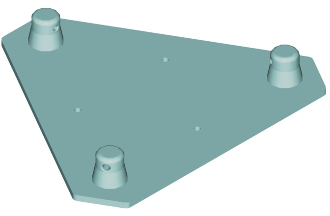 Suport truss în 3 puncte Alutruss DECOLOCK DQ3-WPM Wall Mounting Plate MALE black