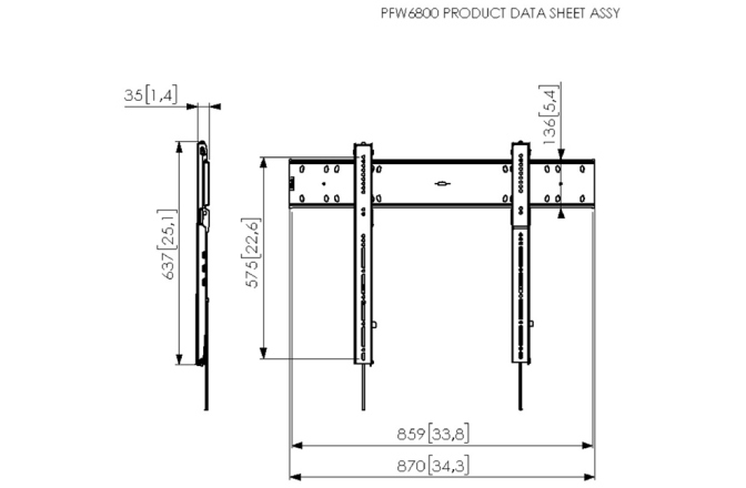 Suport TV de perete  Vogels PFW6800, 55"-100", max 100kg, eligibil PNRAS/PNRR