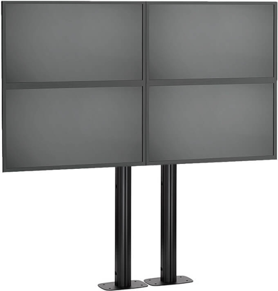 Vogels cu baza fixa montat pe podea 2x2, maxim 30 de kgr per display, maxim 50 inchi per display