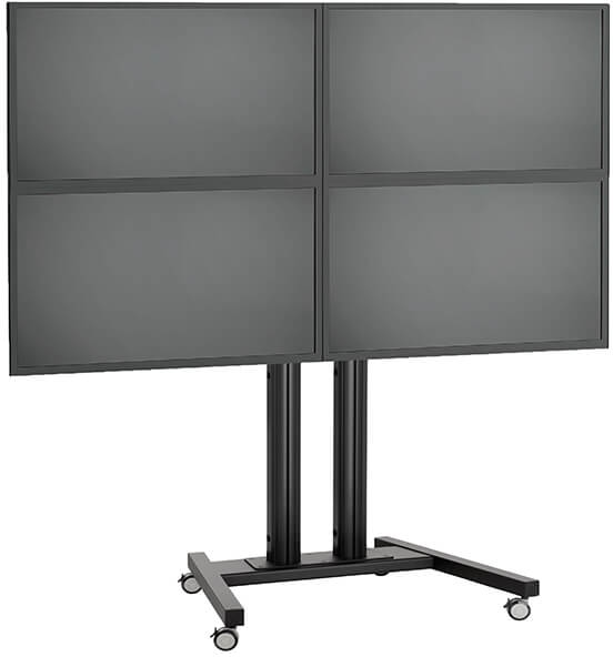 Vogels cu baza mobila 2x2, maxim 30 de kgr per display, maxim 50 inchi per display