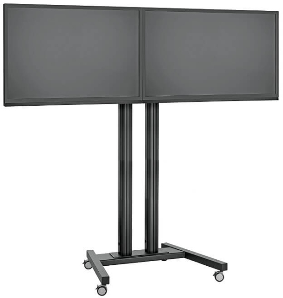 Vogels Stand TV mobil Vogels pentru podea SidebySide (Negru sau Gri)