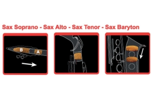 Saxmute Surdina saxofon Bariton-Saxofon