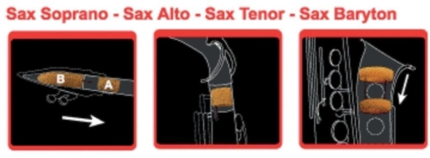 Saxmute Surdina saxofon Bariton-Saxofon