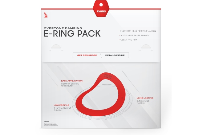 Surdine tobe Evans E-Ring Pack Snare 14''