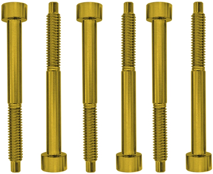 Floyd Rose FROSLSGDP - Color Stainless Steel String Lock Screws (6 pcs), Gold